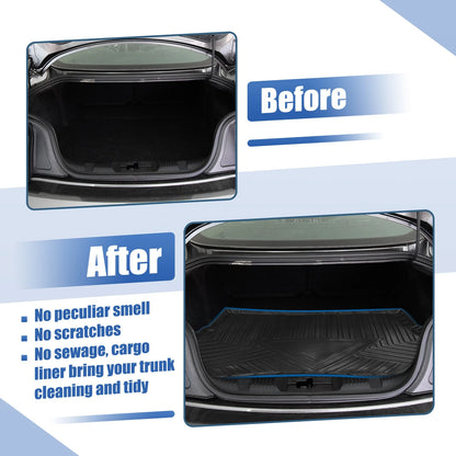 Trunk Mat for Ford Mustang 2015-2020 Rear Cargo Liner TPE Black 2 x Mats