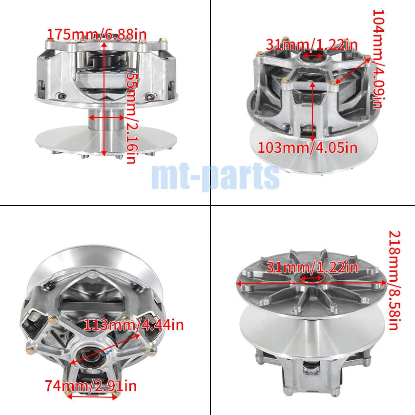 Clutch Variator Pulley Set for Polaris RZR XP TURBO (2016-2017, 2019-2020)