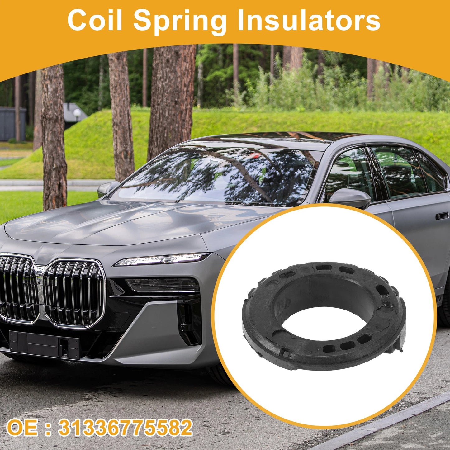 Coil Spring Insulator for BMW 740i (2011-2015) Rubber 1 Pc