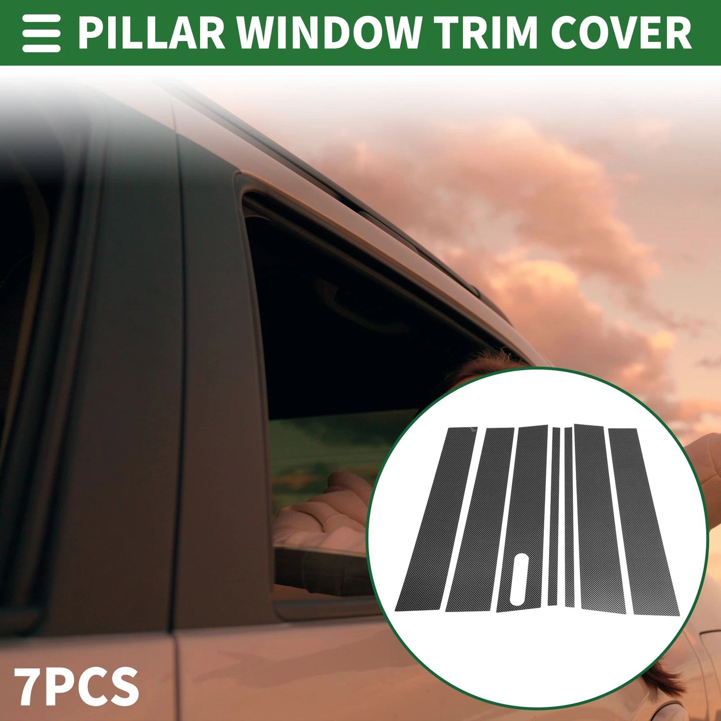 7 Pcs Door Pillar Window Trim for Ford Explorer (2011-2021)