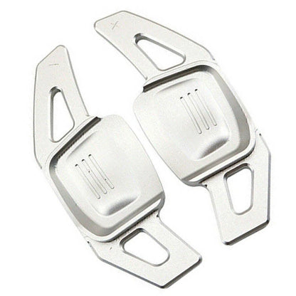 Silver Steering Wheel Paddle Shifter Extensions for VW Tiguan Golf 7 Passat