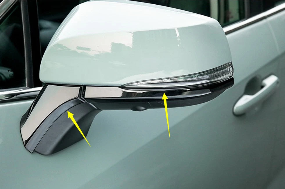 Rearview Mirror Side Cover Trim for 2019-2023 Toyota RAV4 Chrome Strips