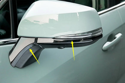 Rearview Mirror Side Cover Trim for 2019-2023 Toyota RAV4 Chrome Strips
