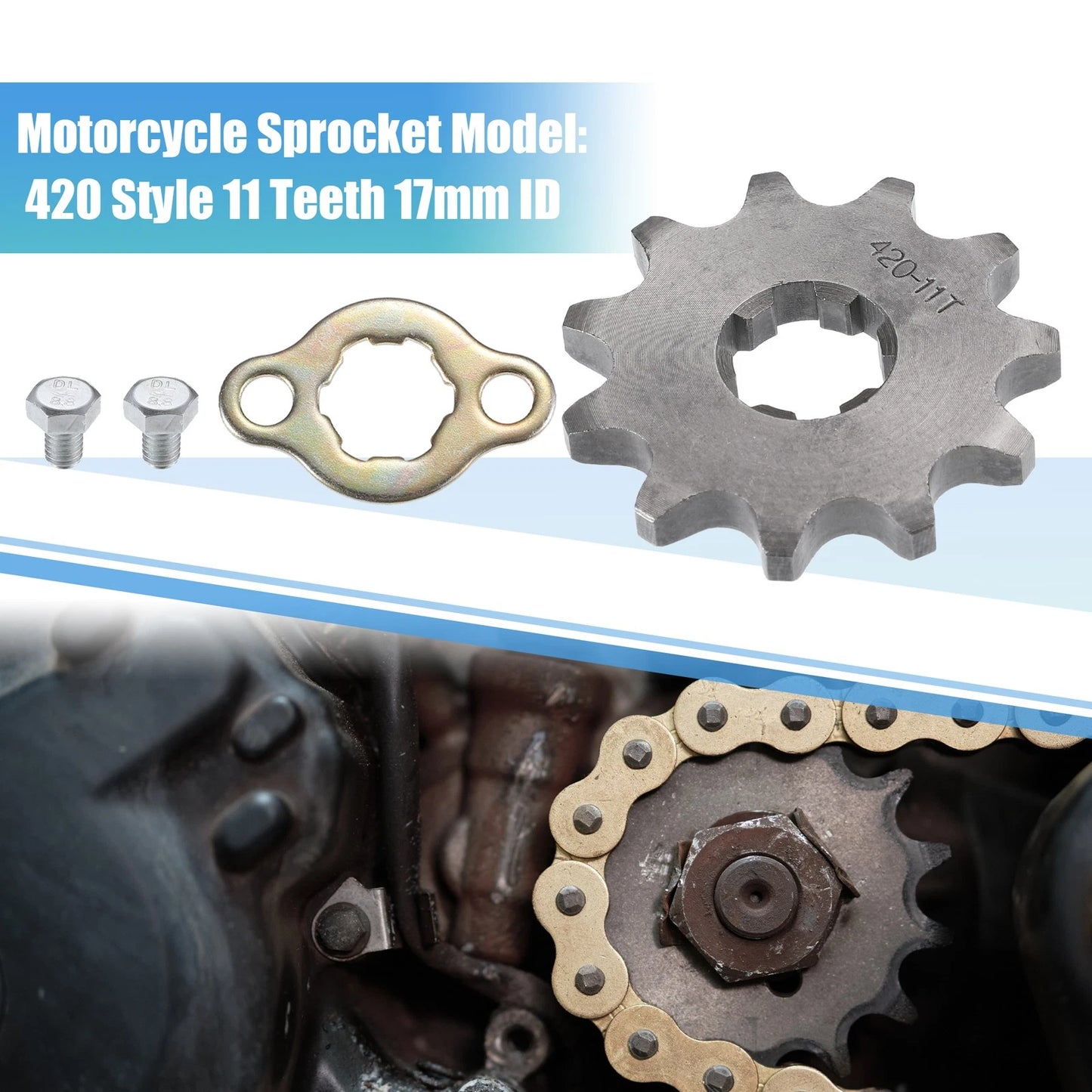 Sprocket Set / 11T 17mm ID / Front Engine Sprocket for Dirt Pit Bike ATV