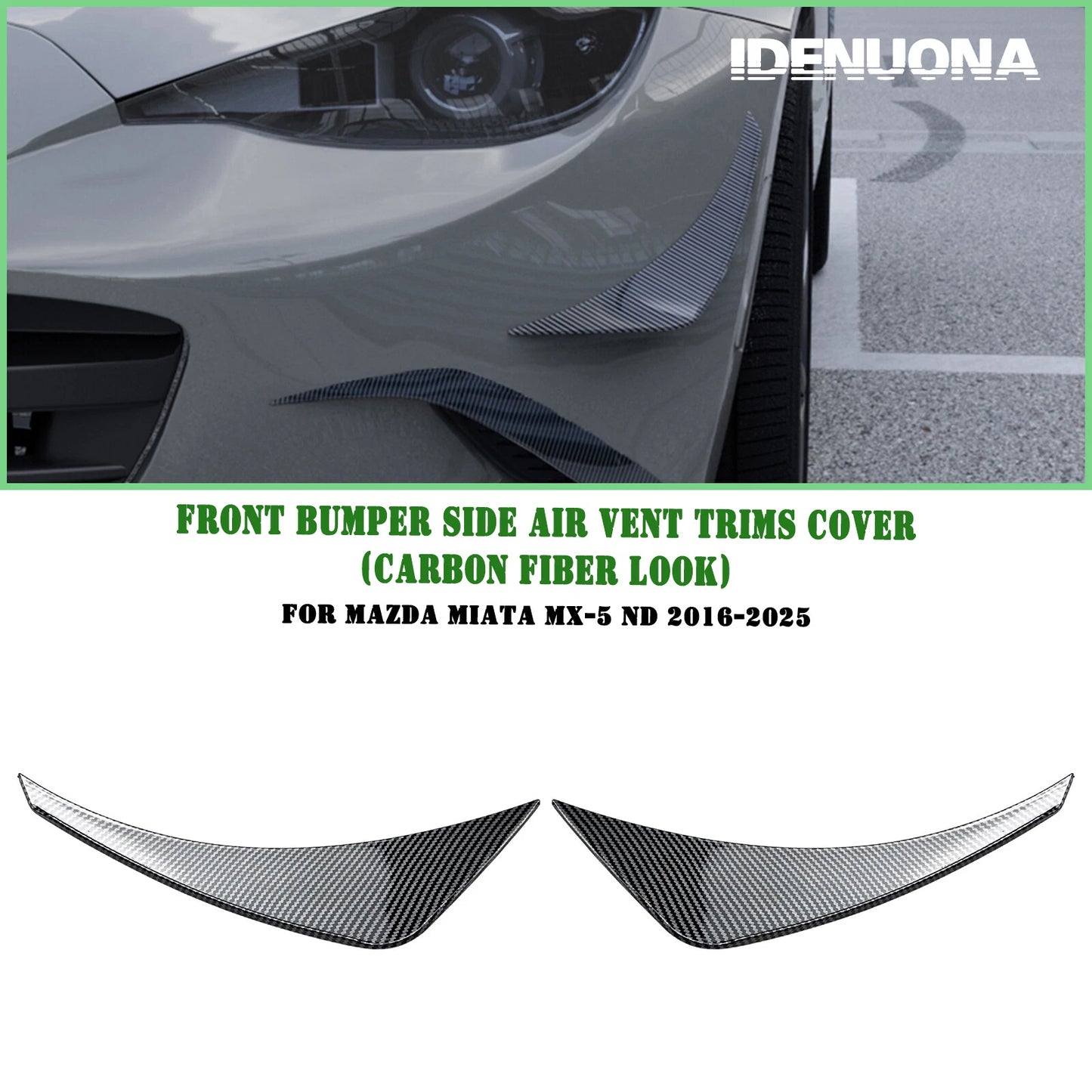 Front Side Air Vent Spoiler Trim Cover for Mazda Miata MX-5 (2016-2025)