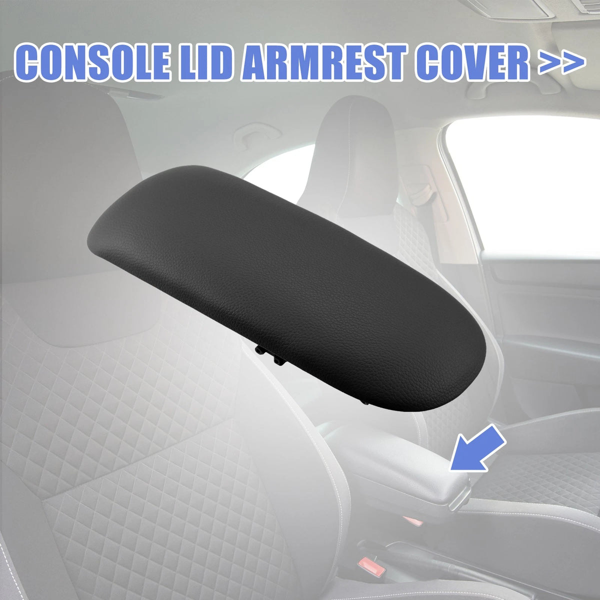 Center Console Armrest Cover Faux Leather for BMW Mini Cooper (2002-2008)