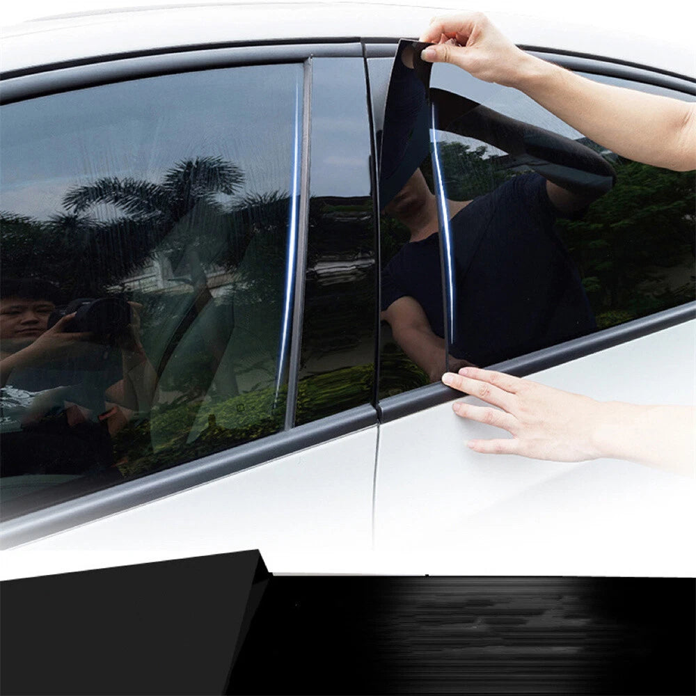 6 x Door Cover Trim Kit Black Pillar Posts for Acura TL (2004-2008)