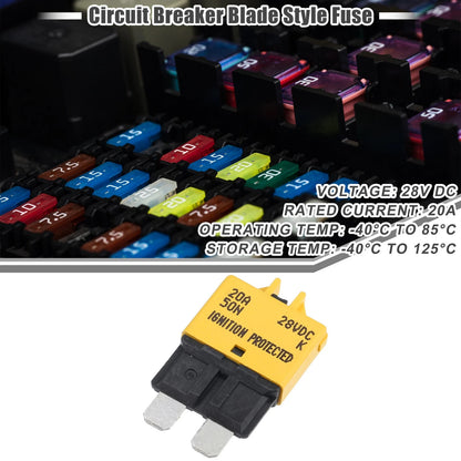 20A Resettable Blade-Style Circuit Breaker Fuse for Car Marine