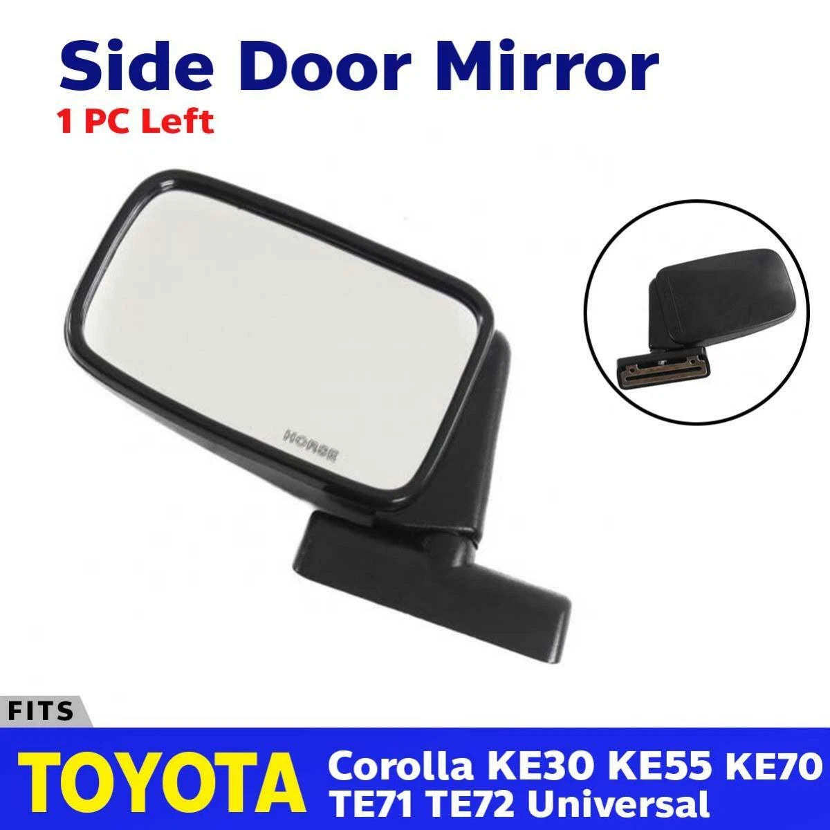 Side Door Mirror Left Fits Toyota Corolla KE30 KE55 KE70 TE71 TE72 Universal New