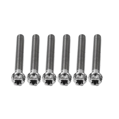 6pcs M6x55mm Titanium Torx Head Flange Screws for Motorcycle Bike