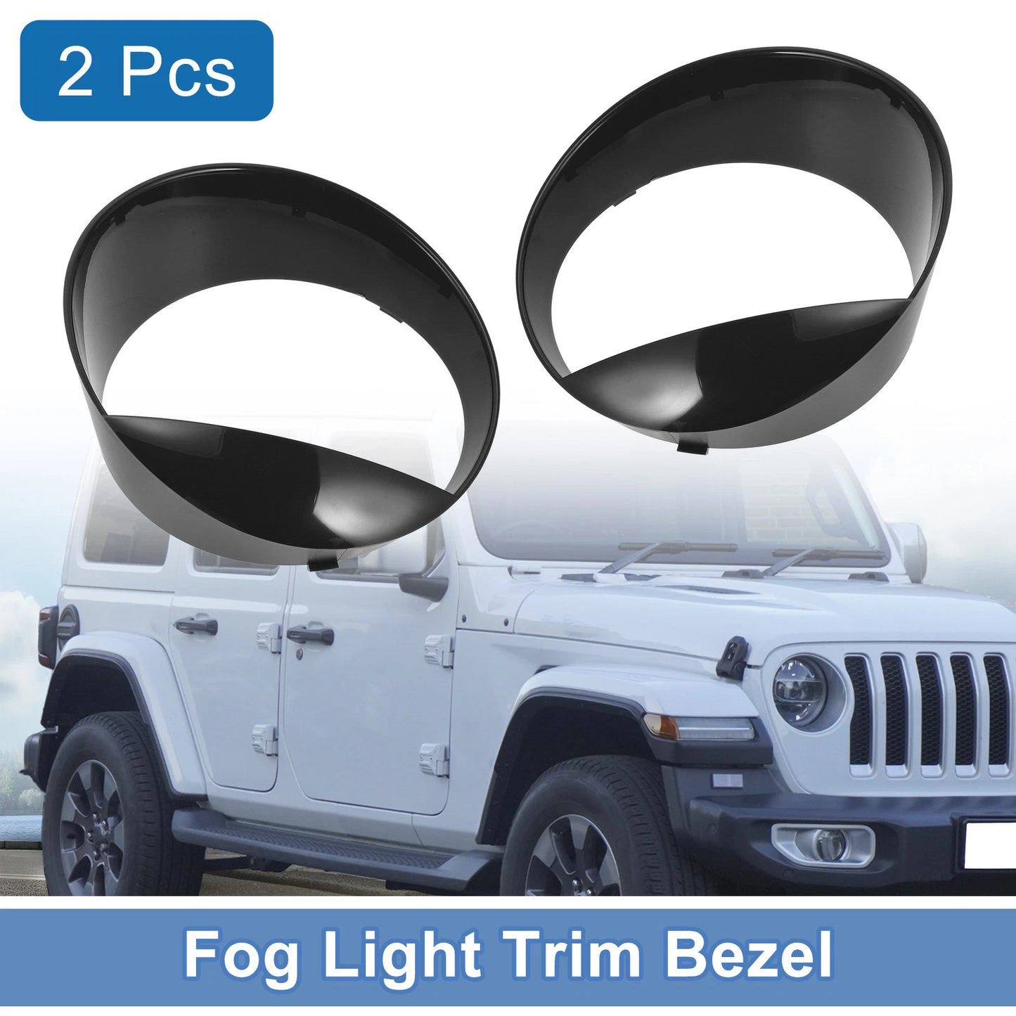2 x Headlight Trim Bezels for Jeep Wrangler (2024)