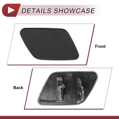Front Right Bumper Trim Nozzle Cover Black for BMW X5 (2007 - 2013)