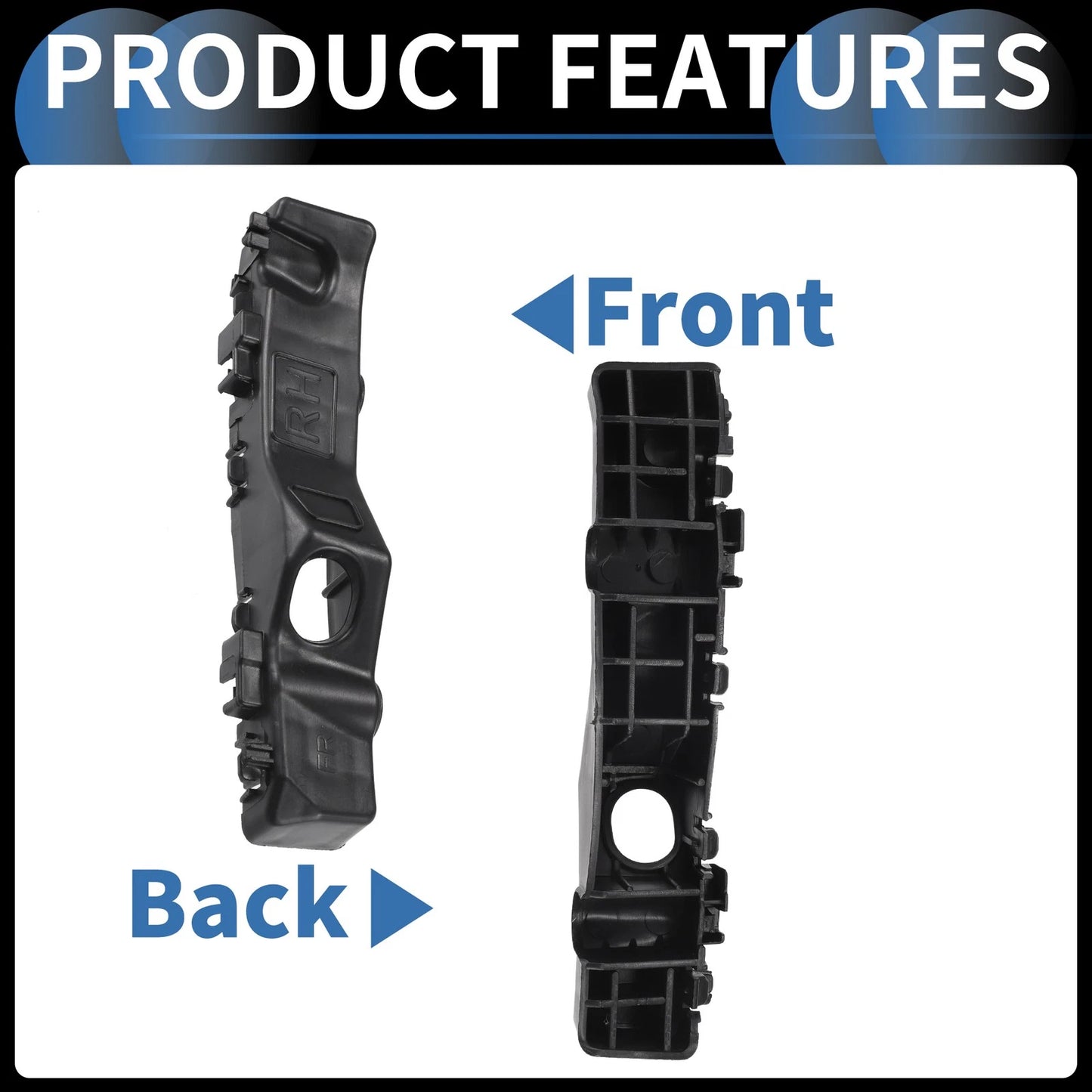 Front Bumper Retainer Bracket  for Kia Forte (2019-2021) Black