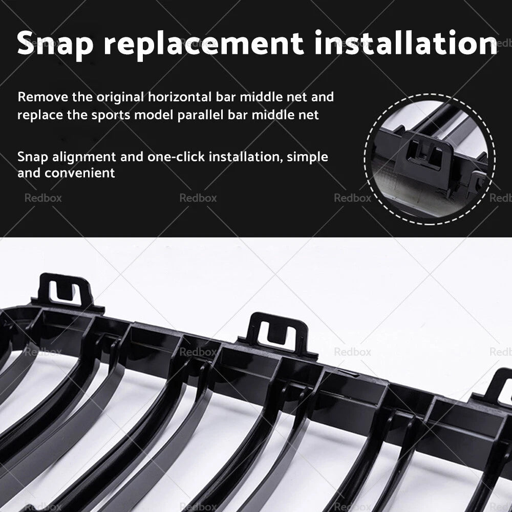 Gloss Black Bumper Grille for BMW 4 Series F32 F33 F36 M3 F80 M4 (2014-2020)