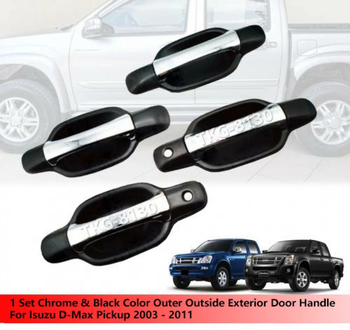 Chrome Black Outside Door Handle for Isuzu Dmax Ute(2003-2011)