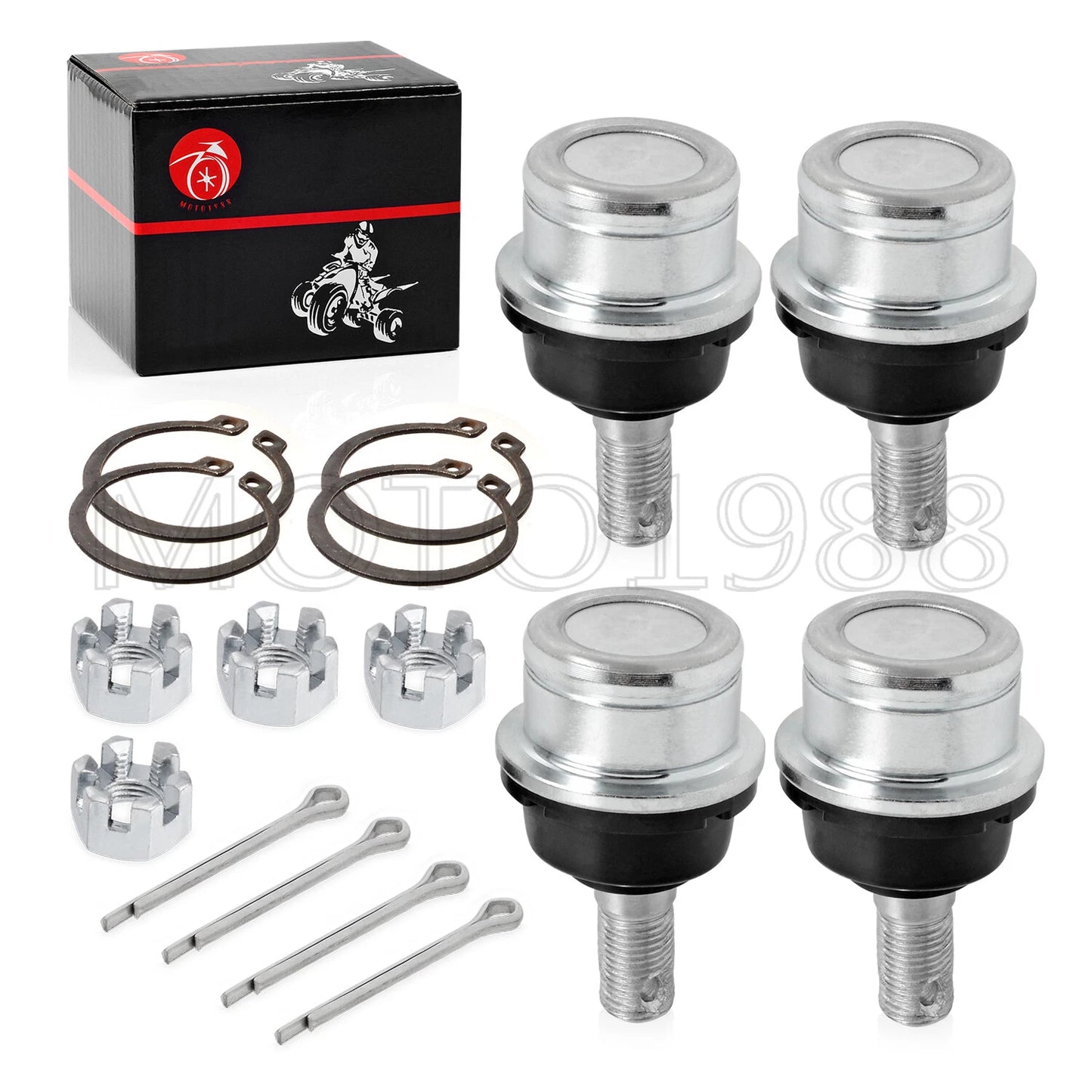 4x Front Lower A-ARM Ball Joint for Honda TRX 300 350 400 420 (1990–2010)