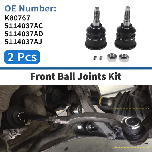 2 x Front Lower Ball Joints for Jeep Cherokee (2001-2008)