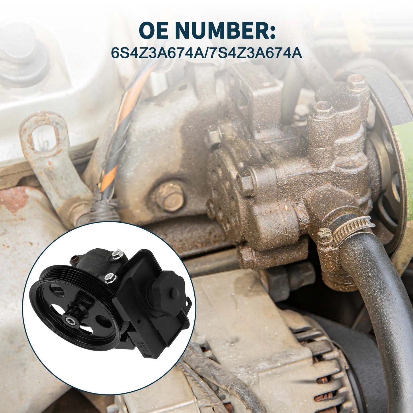 Power Steering Pump & Pulley for Ford Focus 2.0L L4 (2006-2011)