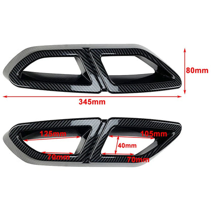 Glossy Black Rear Exhaust Muffler Tail Pipe Cover for VW Passat (2016-2019)