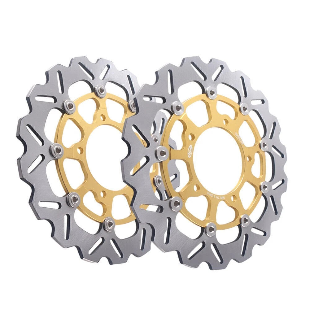 2 x Front Brake Disc Rotors for Suzuki GSXR1000 (2005-2008) - Gold