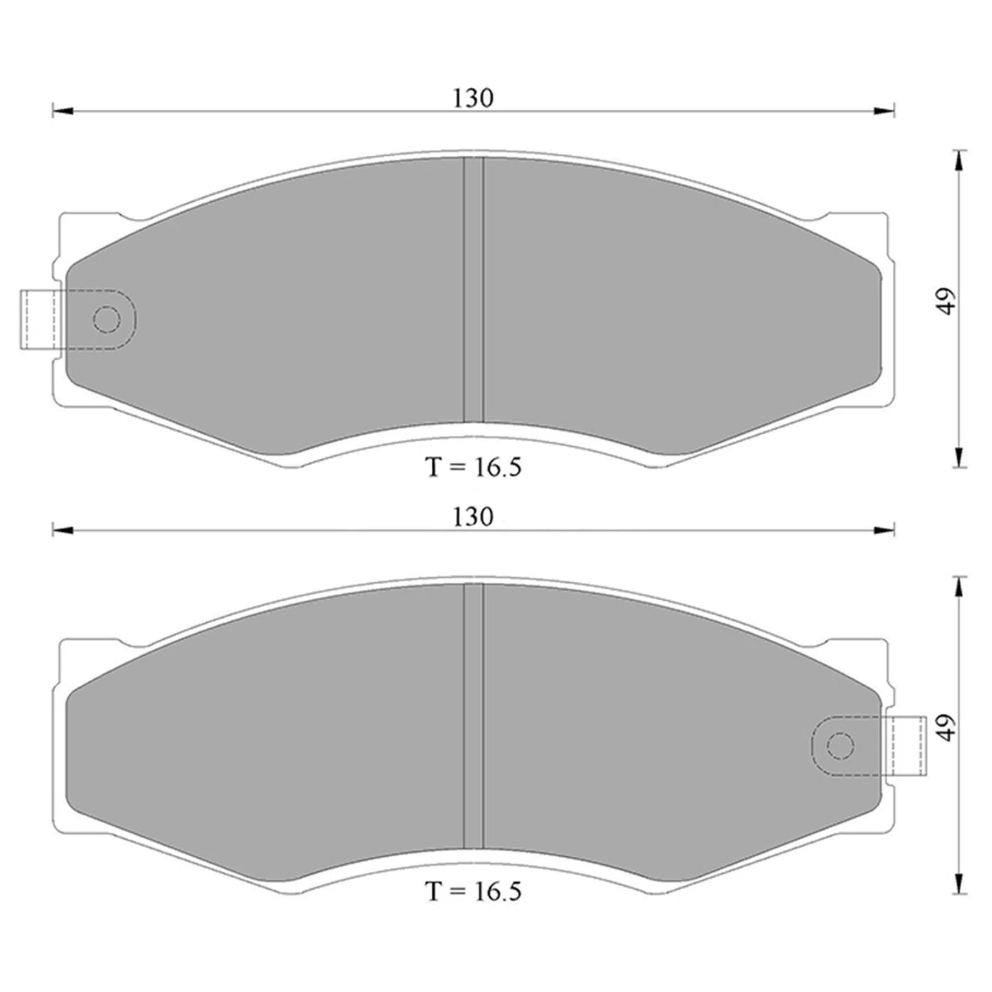 LH+RH Front Disc Brake Pads for Nissan 300C Y30 3.0L VG30E (1985 - 1987)