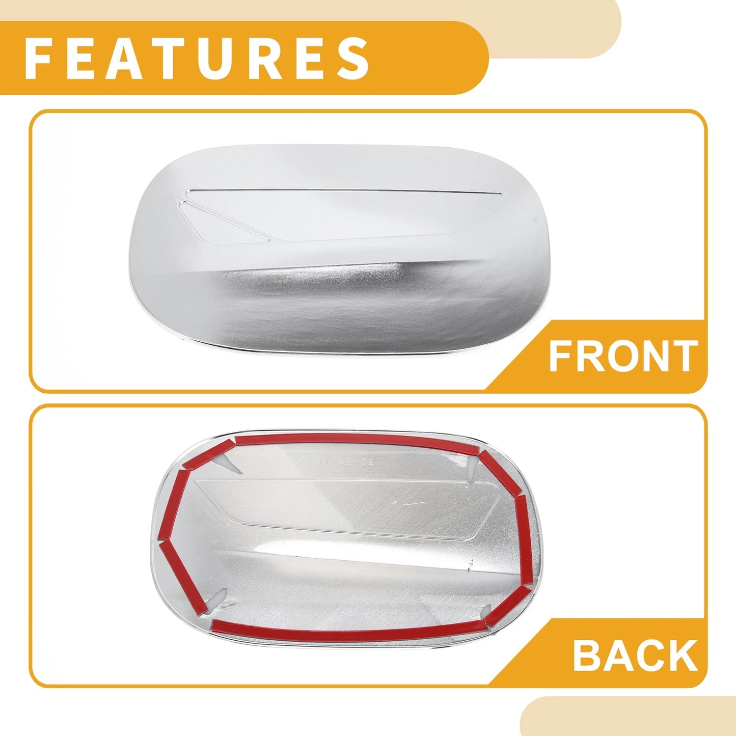 Fuel Tank Door Cap for Mazda CX-5 2017-2025 Chrome Silver Tone