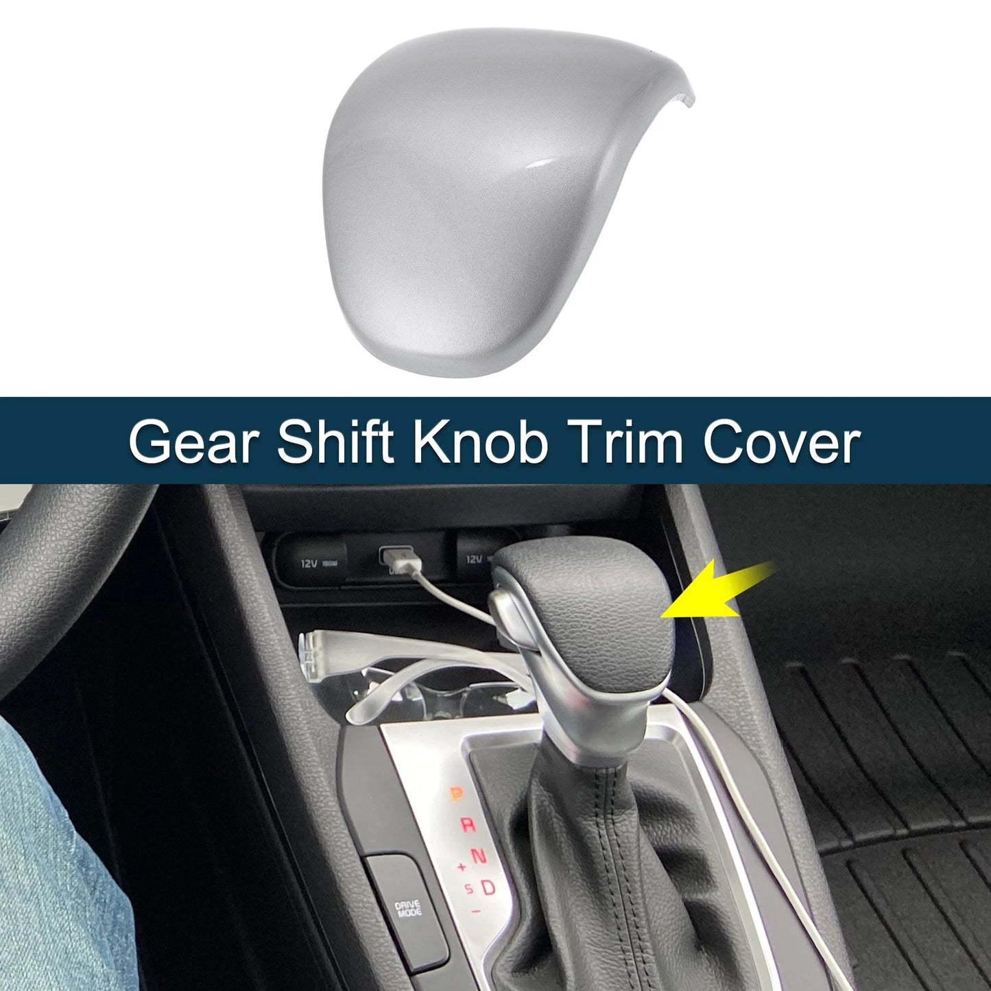 Gear Shift Knob Cover Sticker for Kia Forte Sorento Carens Seltos (2010-2023)