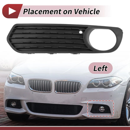 1 x Front Left Fog Light Grill for BMW F20 (2011-2015) Black