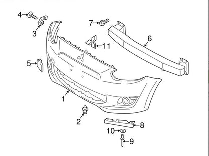 RH Front Bumper Side Bracket for Mitsubishi Mirage Hatchback (2012-2022)