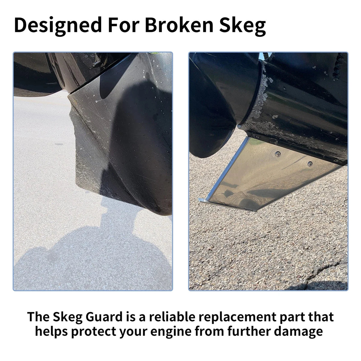 Skeg Guard Protector for Yamaha 150-175HP/200HP (Stainless Steel)