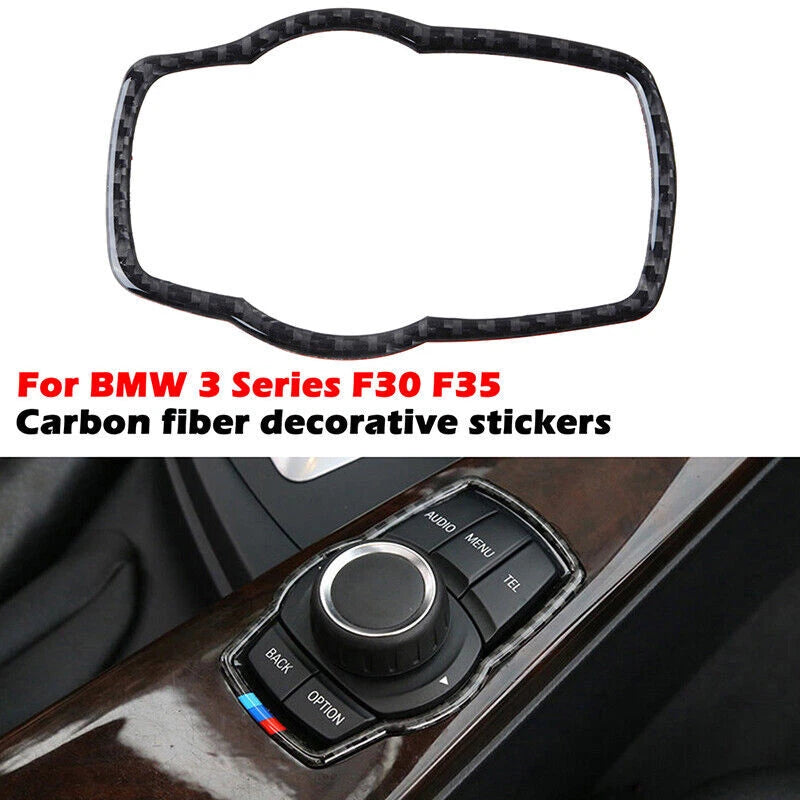 Carbon Fiber Multimedia Switch Cover Trim for BMW F30 F35 (2012-2018)