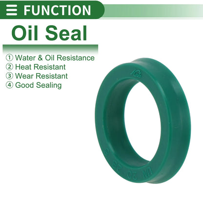 Oil Seal Rotary Shaft Seal TPU 20x28x6mm High Pressure Green 5 Pcs