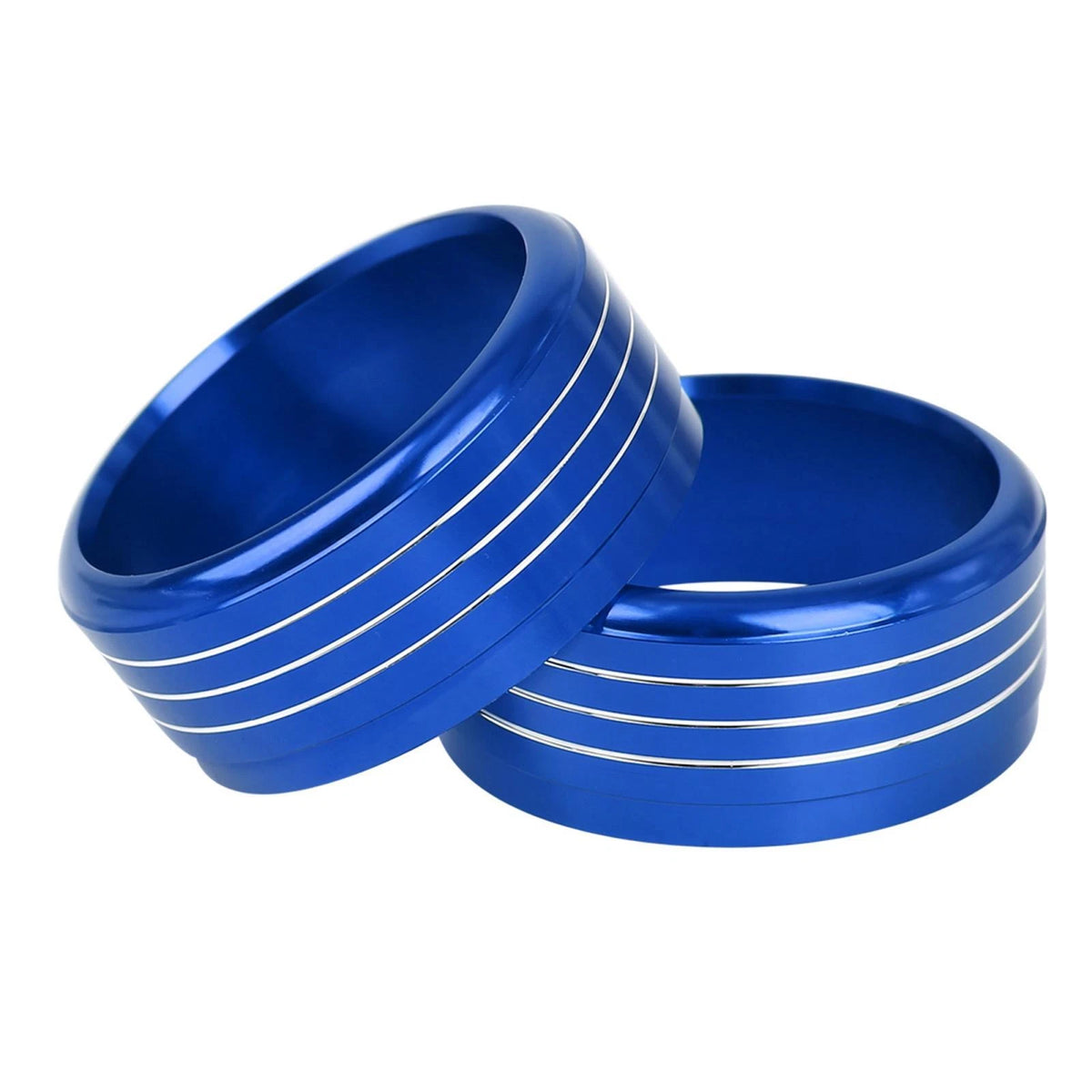 3 x Blue AC Climate Control Knob Trim Covers for Subaru Impreza WRX/STi