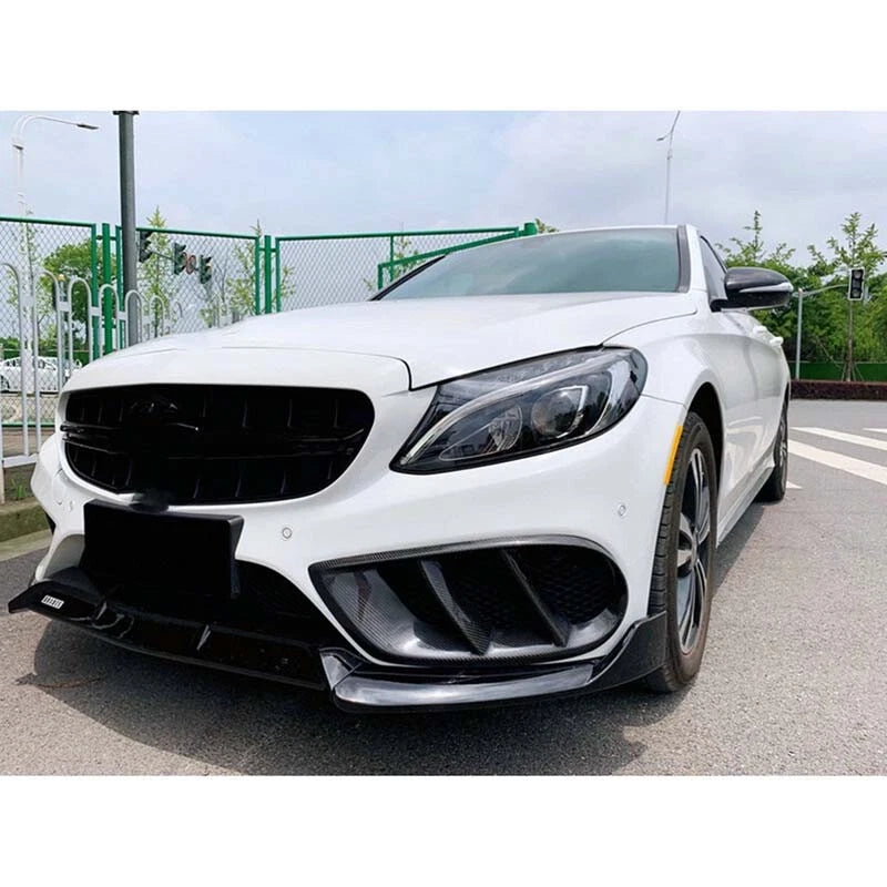 Carbon Fiber Car Front Side Air Vent Cover Trims For Benz W205 C200 C300 2015-18