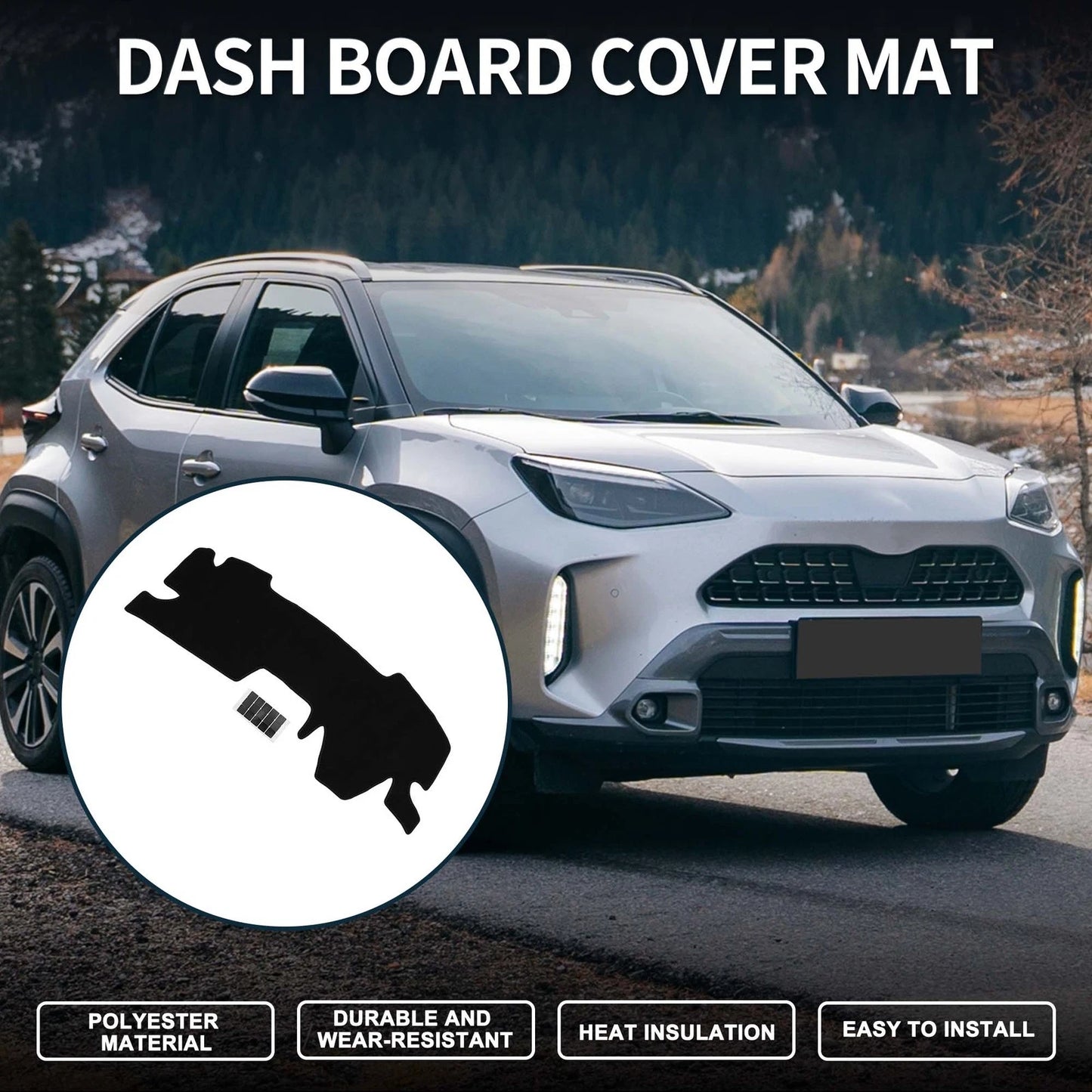 Dashboard Dash Cover Mat 1 x Set for TOYOTA Yaris Cross MXPB1 with Sticker