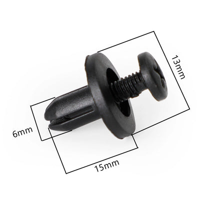 6mm Mounting Fairing Clips for Motorcycle, Car, Scooter, Moped, Quad, ATV