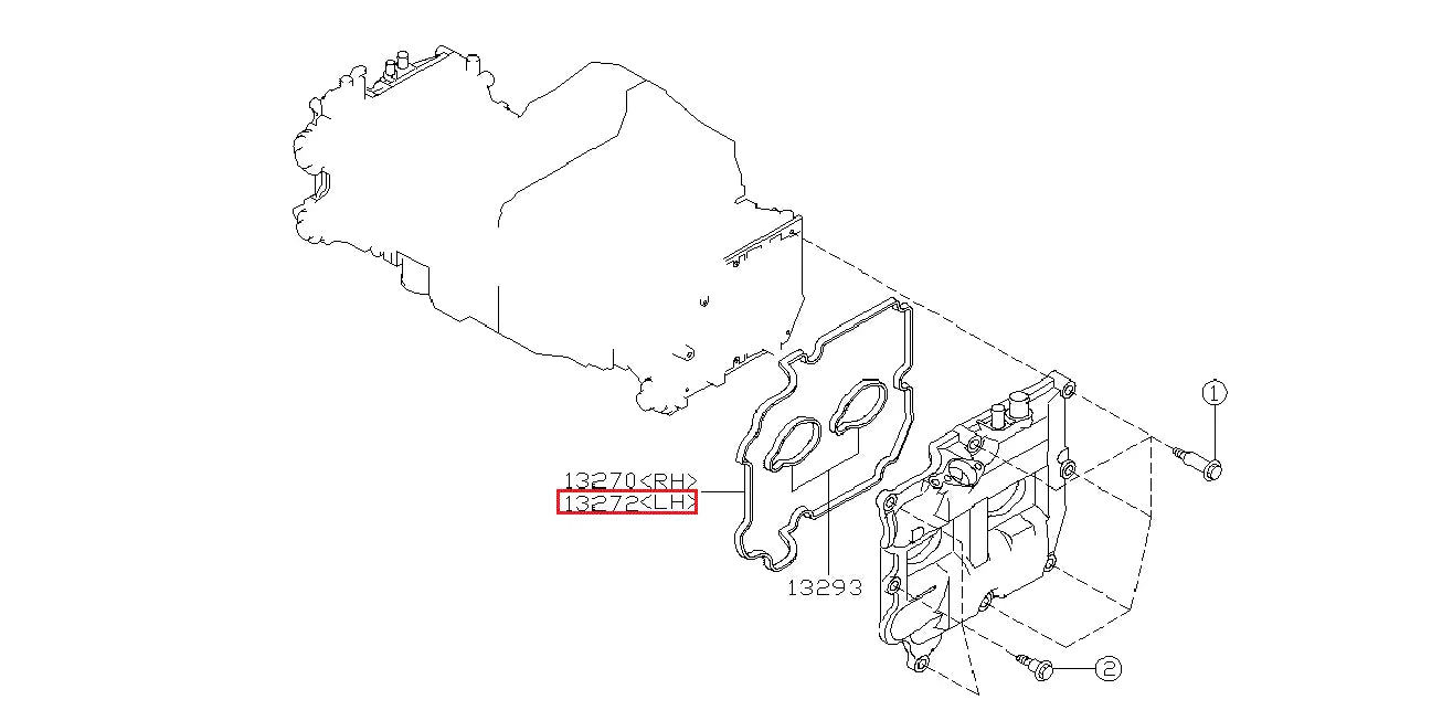 Left Side Rocker Cover Gasket for Subaru EJ255 EJ257 (2005-2021)