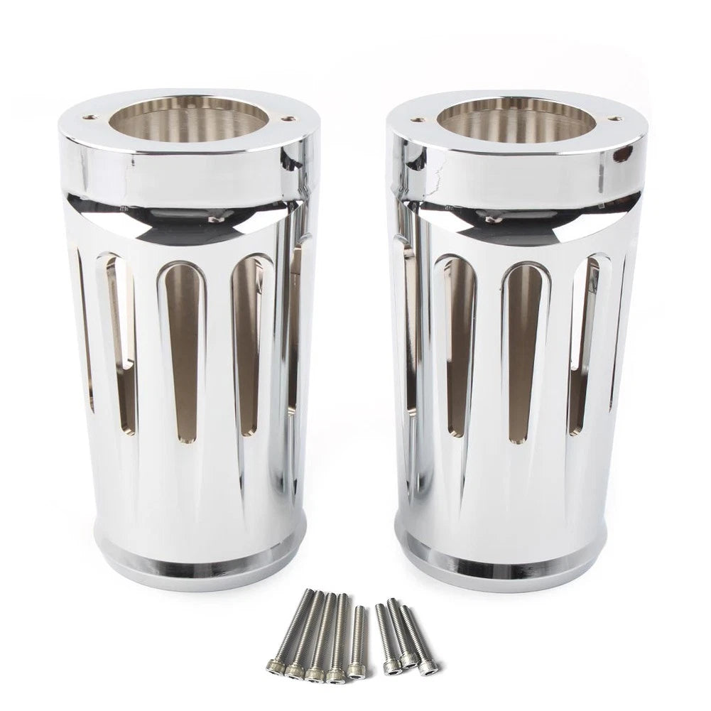 Chrome Fork Boot Slider Cover for Harley Touring Road King Glide (1980-2024)