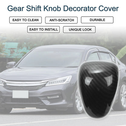 Gear Shift Knob Cover for Honda Accord 2013-2017 Carbon Fiber Black