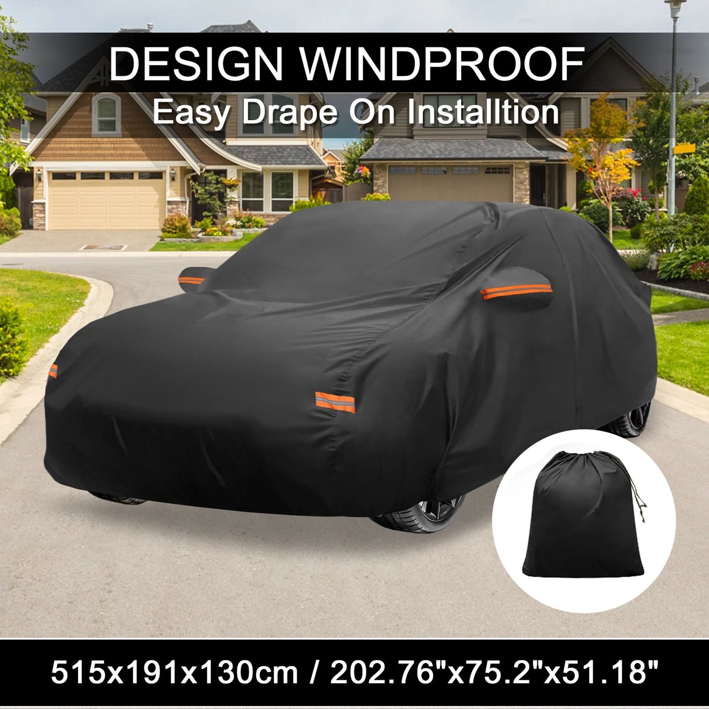 Waterproof Aluminum Film Car Cover for Volvo S90 EST Sedan (2017-2023)