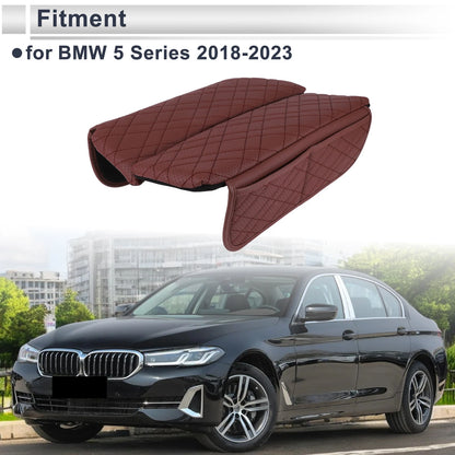 Center Console Cover with Storage Bag for BMW 5 Series (2018-2023) Red 1 Pair
