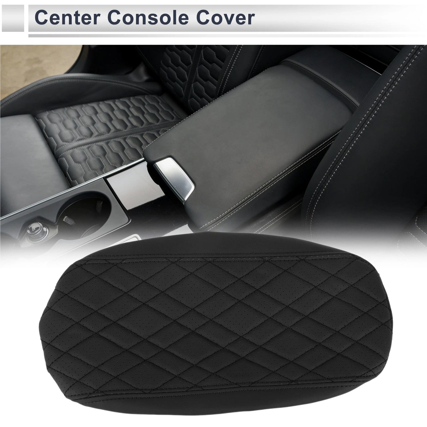 Car Center Console Cover for BMW 2 Series 2014-2019 Black 1 x Pc