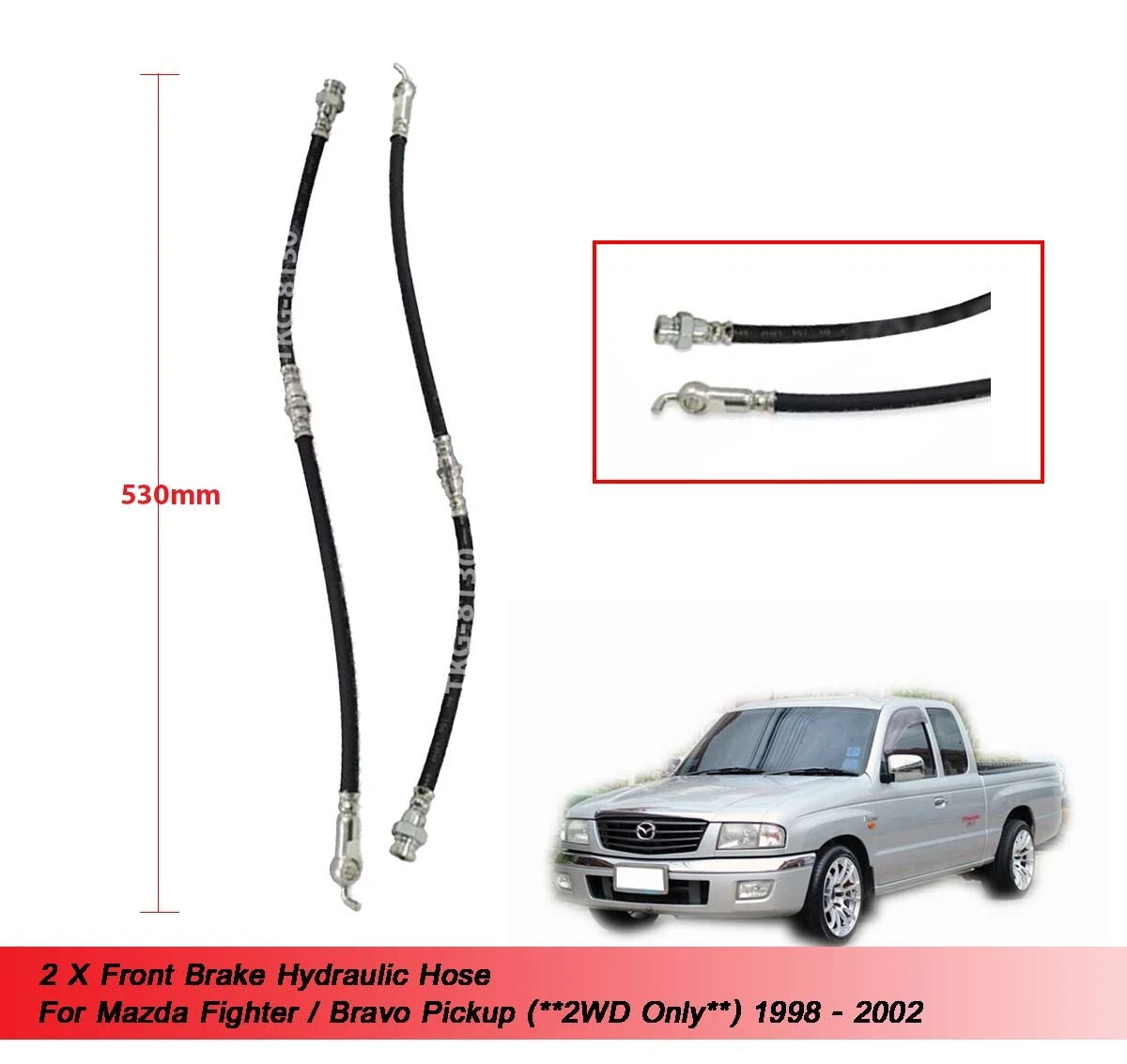 Front Brake Hydraulic Hose for Mazda Fighter/Bravo Ute(1998-2002)