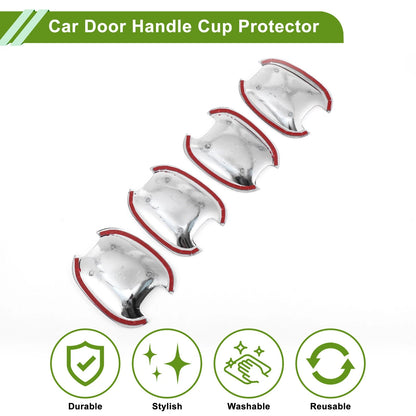 Door Handle Cup Protector for Chevy Malibu Cruze Chrome Silver Tone 4 Pcs