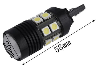 Pair W21/7W T20 580 Dual Filament Smd Drl Sidelight 7443 Hid Effect Bulb Light