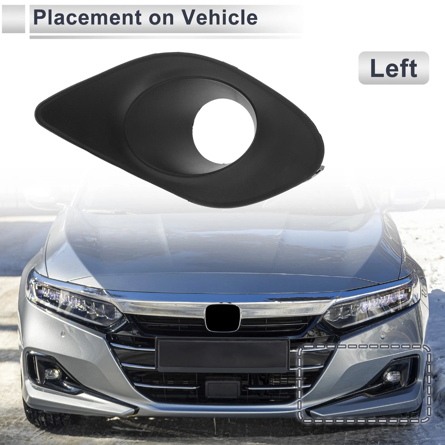1 Pc Front Left Fog Light Grill for Dodge Charger (2015-2020)