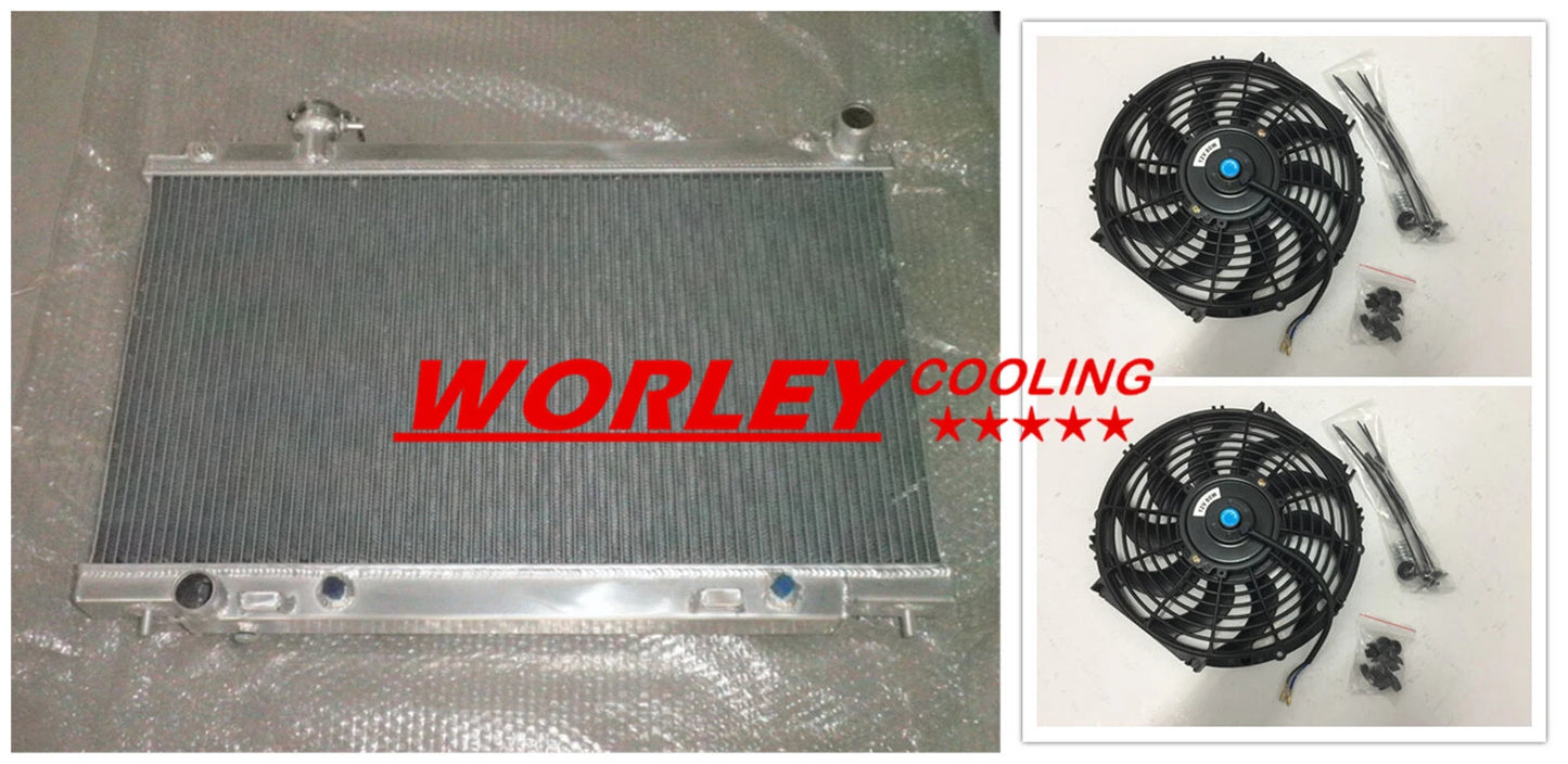 Aluminum Radiator for Nissan Fairlady 350Z Z33 (2003-2006) + Fans