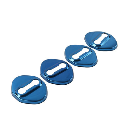4 x Blue Car Door Lock Protective Covers for Honda, Toyota, Mazda, Hyundai