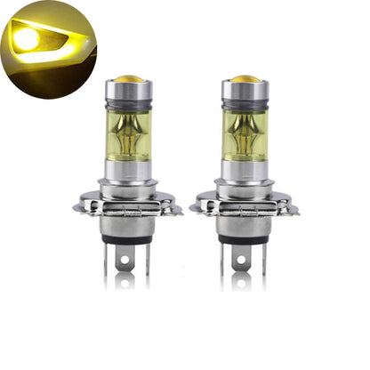 Pair H4 4300K Yellow 100W LED Headlight Bulbs Foglight 2835 Chip 20SMD
