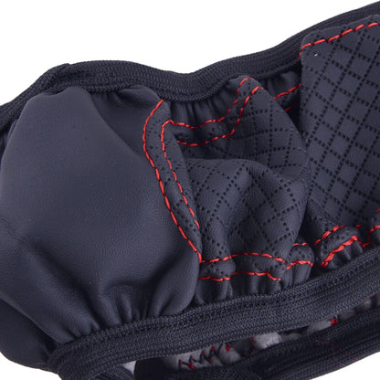 15" Black & Red PU Leather Steering Wheel Cover for Universal Cars